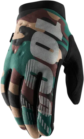 100% Brisker Gloves - Camo - Medium 10003-00006