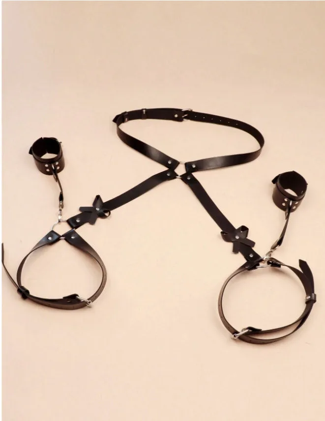 Belt Faux Leather Handcuffs