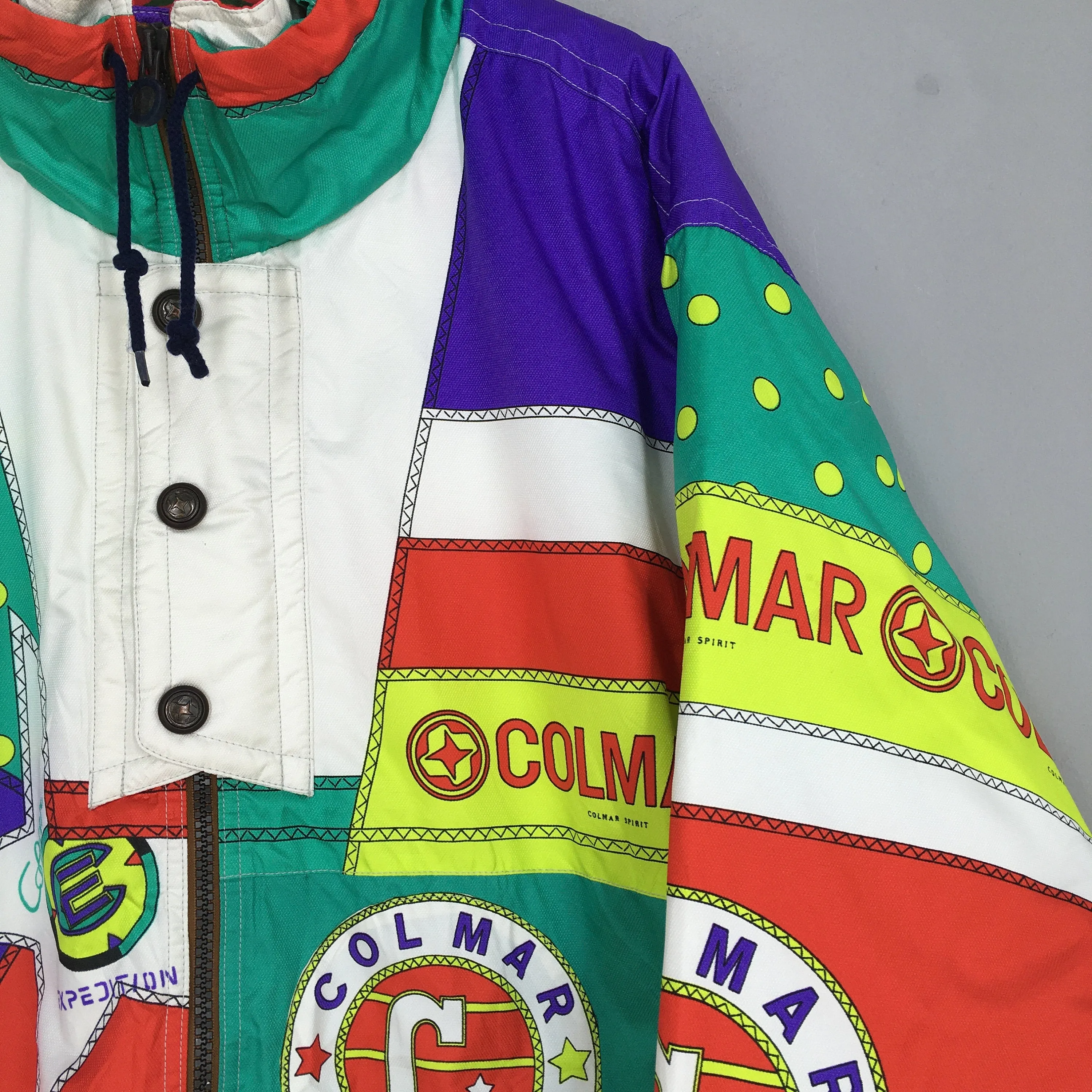 Colmar Bomber Crazy Patterned Ski Wear Jacket Large