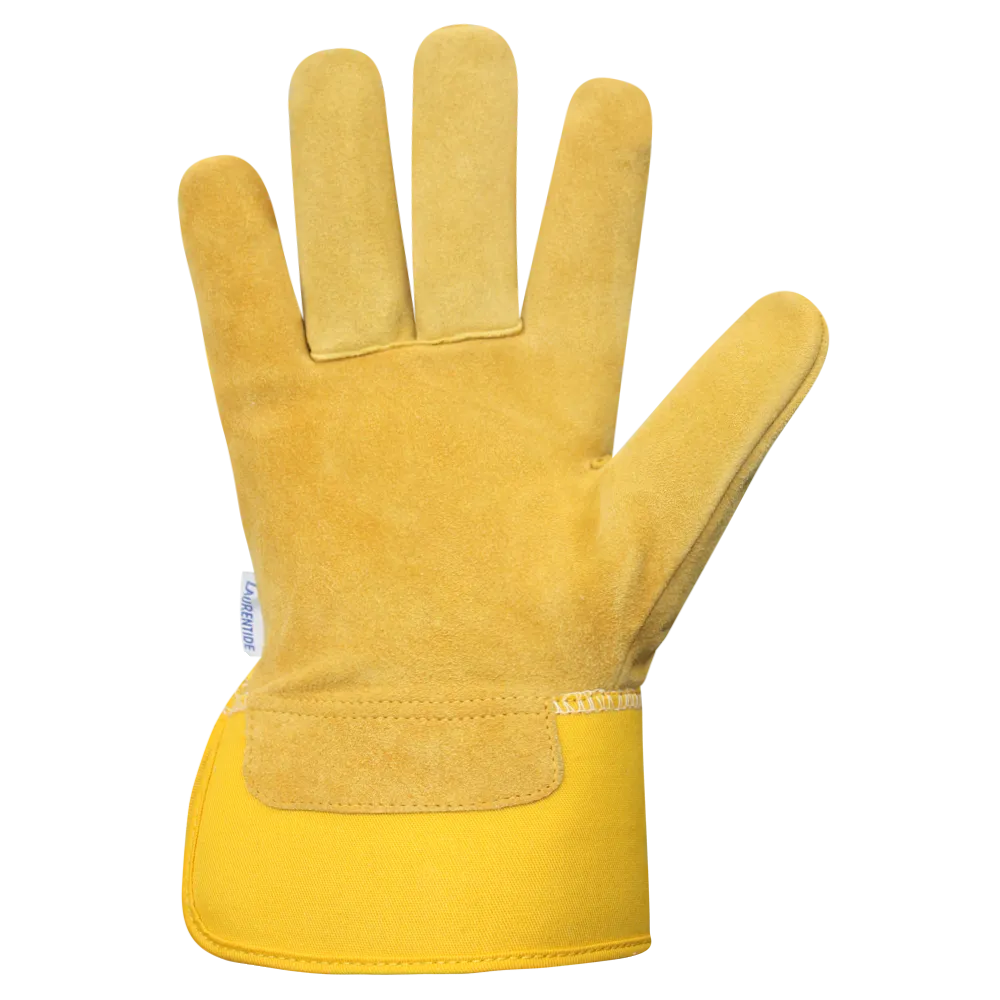 Foam Fleece Insulated Split Leather/Cotton Gloves - 3047