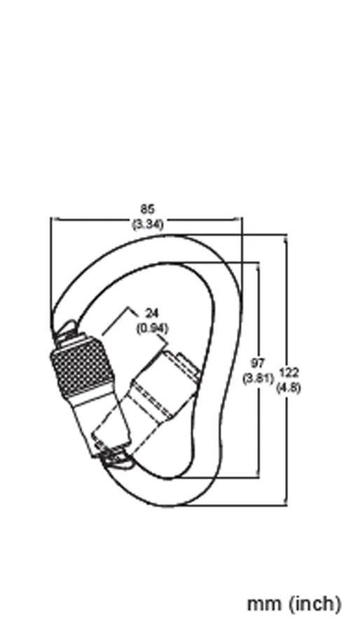 French Creek Aluminum Twist-Lock Carabiner 354-3A