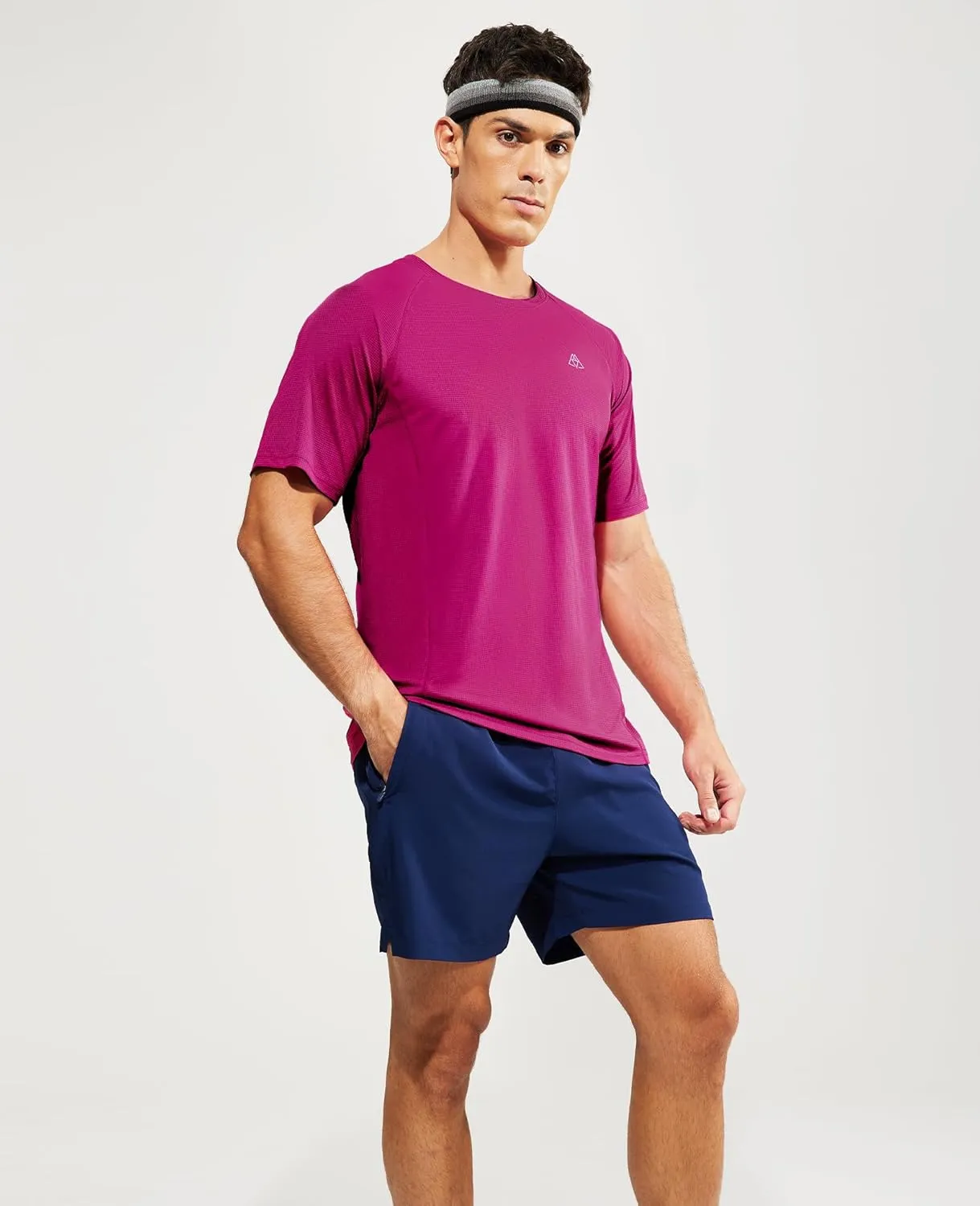Haimont Men's Athletic Short Sleeve T Shirts Moisture Wicking Breathable Running Workout Gym Active Tee, Crew Neck