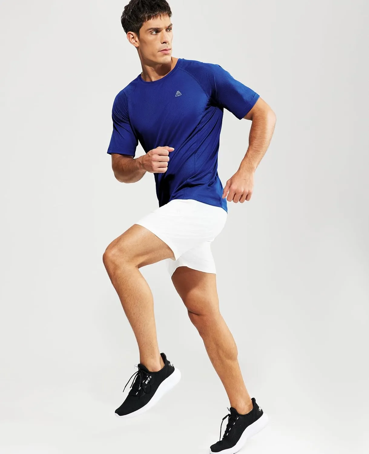 Haimont Men's Athletic Short Sleeve T Shirts Moisture Wicking Breathable Running Workout Gym Active Tee, Crew Neck