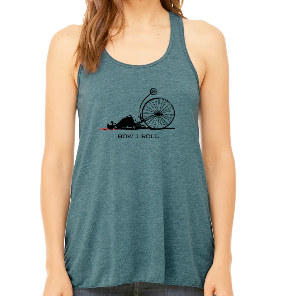 HOW I ROLL: Ladies' Flowy Racerback Tank