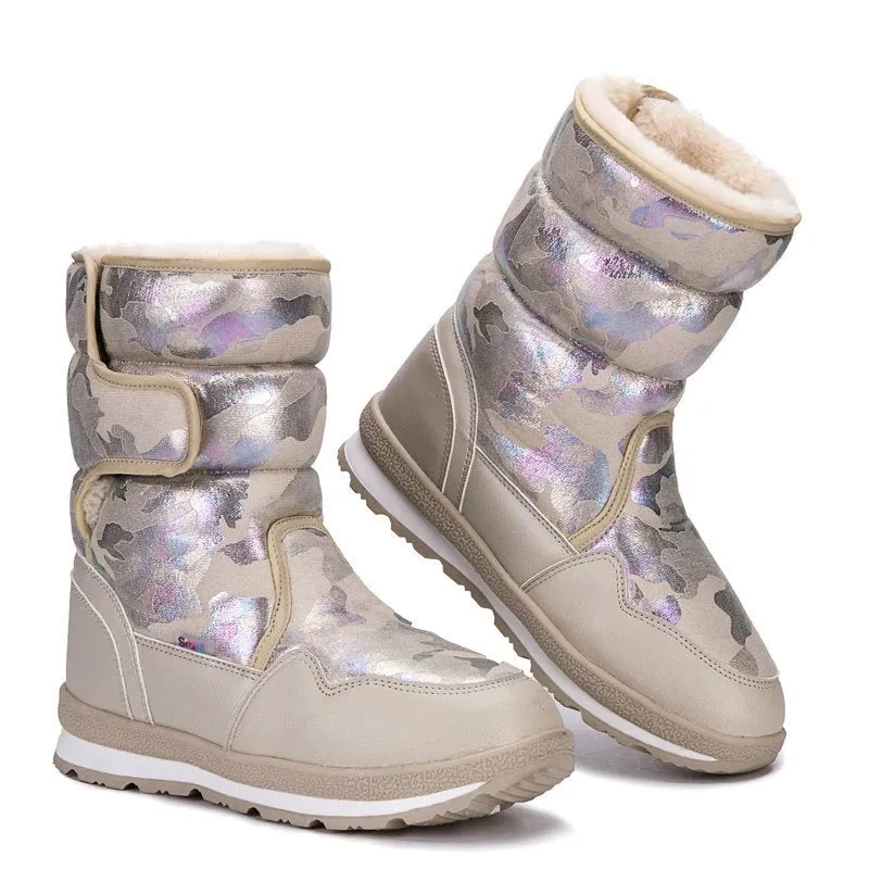 Kids Girls Non Slip Warm Waterproof Long Snow Boots