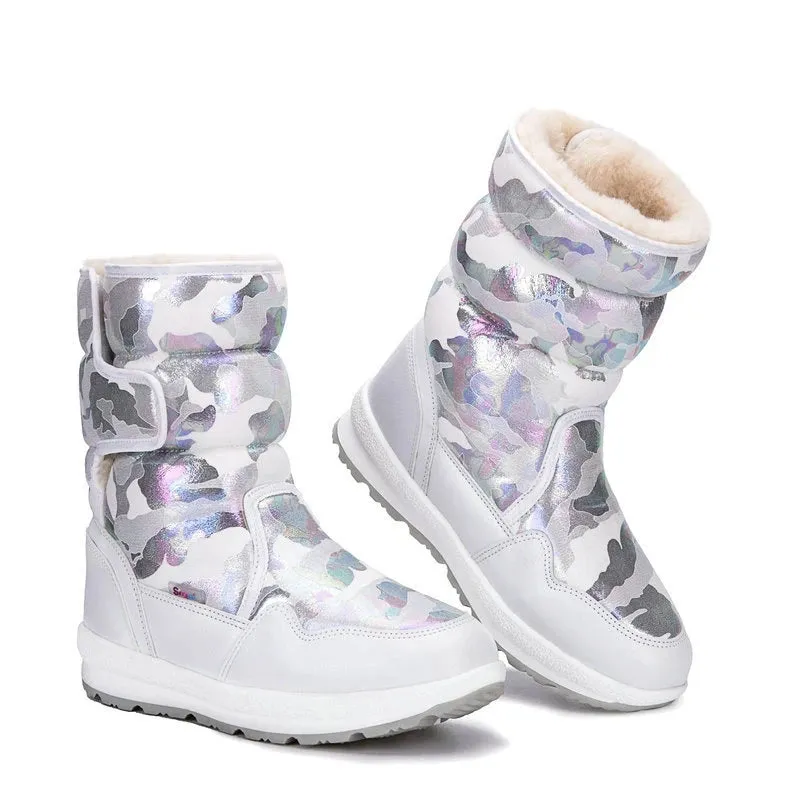 Kids Girls Non Slip Warm Waterproof Long Snow Boots