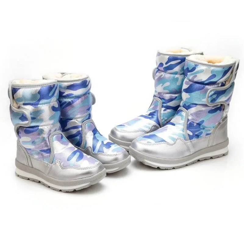 Kids Girls Non Slip Warm Waterproof Long Snow Boots