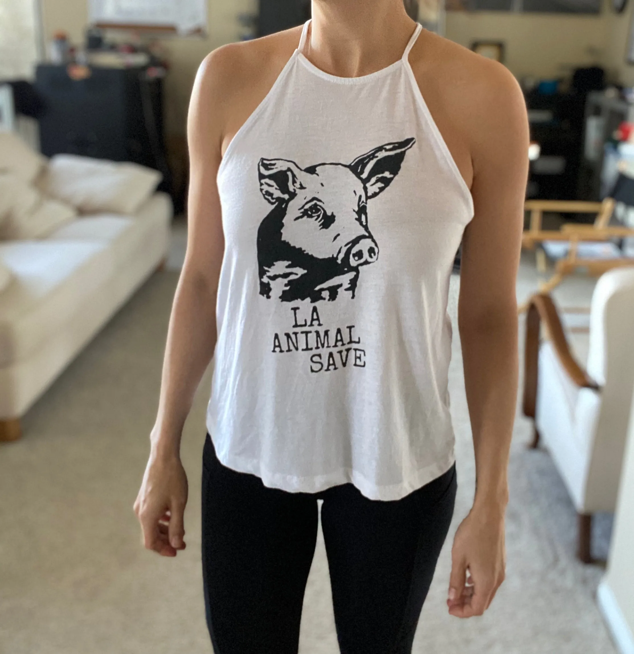 LA Animal Save Flowy High Neck Tank