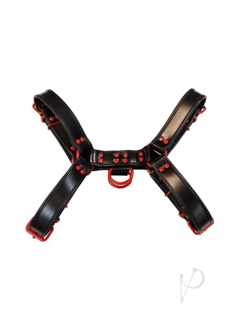 Leather O T Harness Blk/red Xl