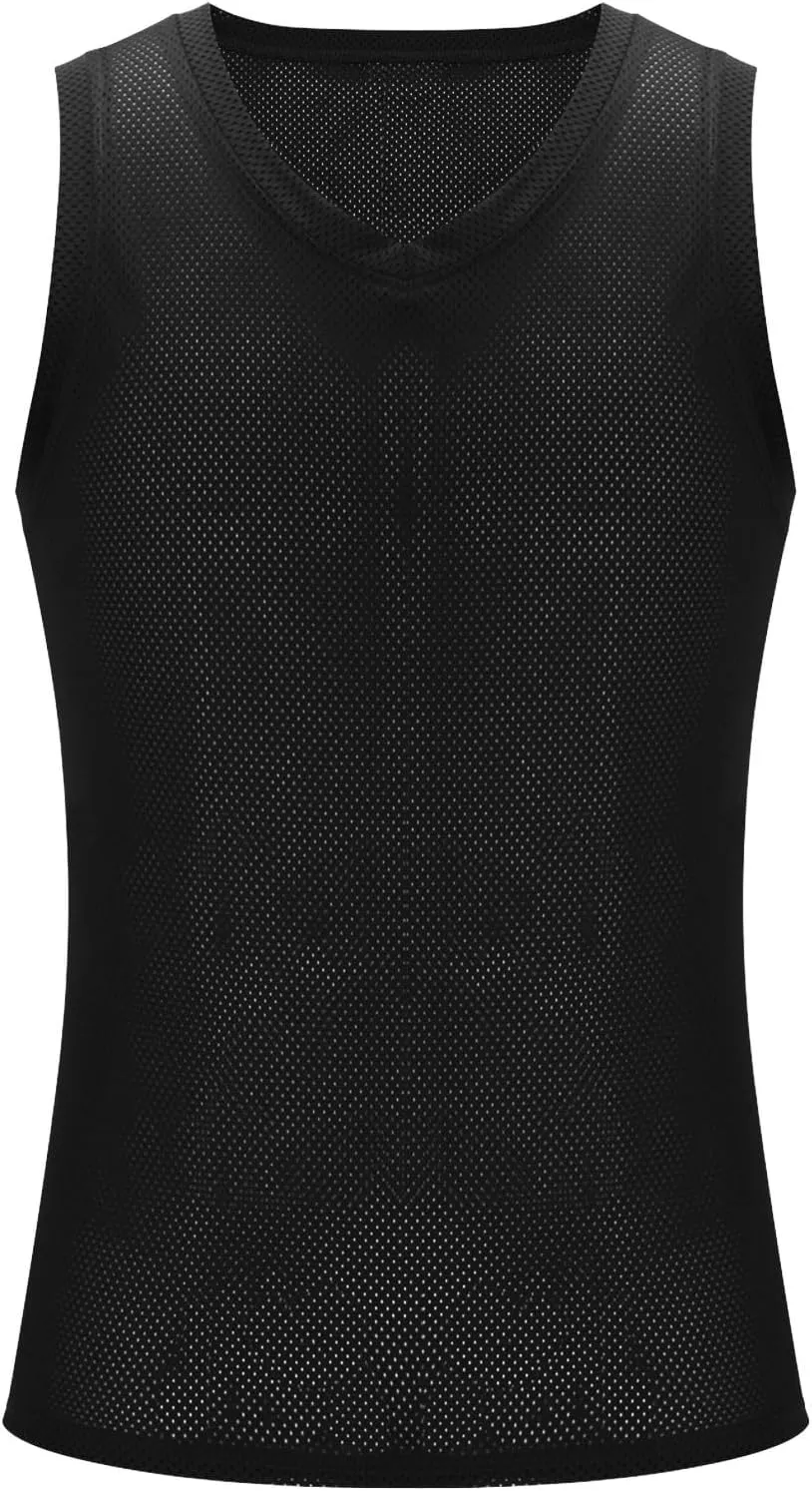 Lightweight Tank Tops for Men Mesh Breathable Summer Workout Tanks Sleeveless Athletic Muscle Gym Vest Quick Dry Tee