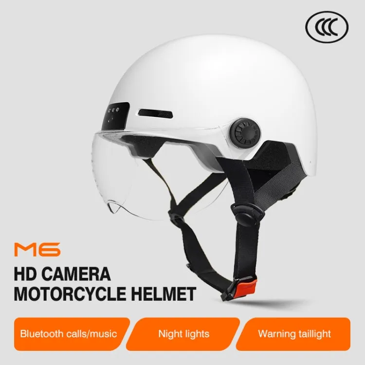 M6 1080P HD Camera Recorder Cycling Smart Helmet, Size: 54-63cm(Yellow)