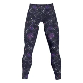 Mens Galaxy All Over Print Sports Leggings & Running Tights