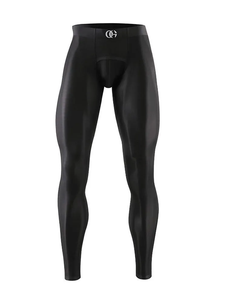 Men's Ultra-Thin Plastic Seamless Sexy Sports Tights