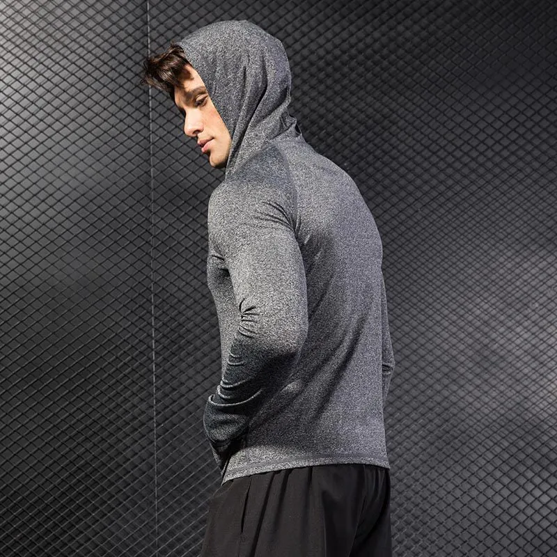 Moisture Wicking Hoodie Men's Autumn and Winter Exercise Coat Casual Hooded