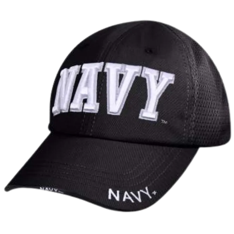 Navy Mesh Back Tactical Cap | Black