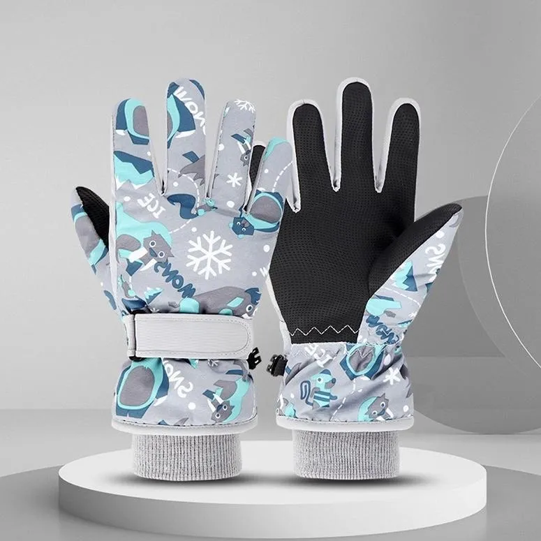 Noel Cartoon Snow Gloves