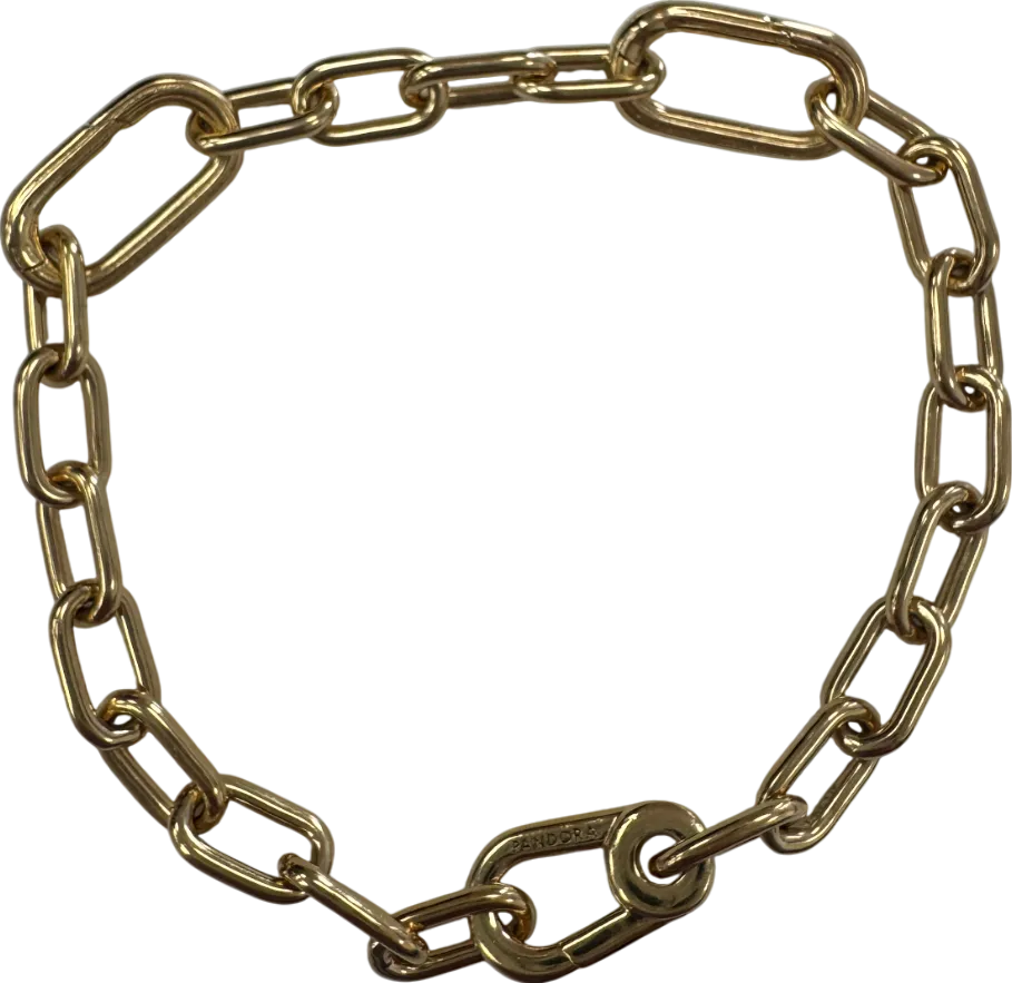 Pandora Yellow 14k Gold Plated Me Small-link Chain Bracelet 17.5cm