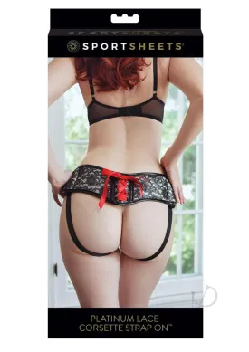 Platinum Lace Corset Strap On