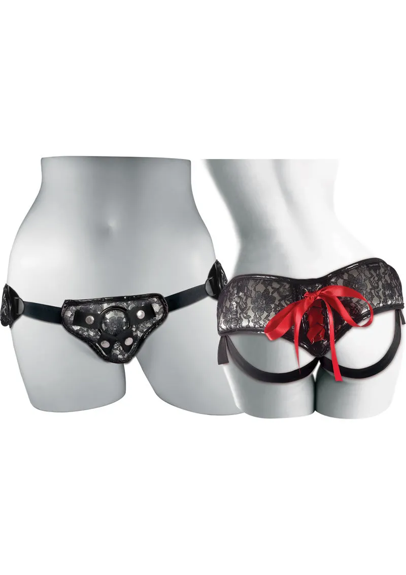 Platinum Lace Corset Strap On