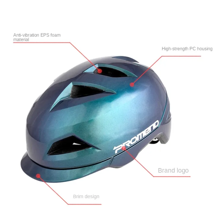PROMEND 12H19 Summer Cool Motorcycle Riding Half Helmet Helmet Outdoor Off-Road Helmet With Tail Light, Size: Code(Black)