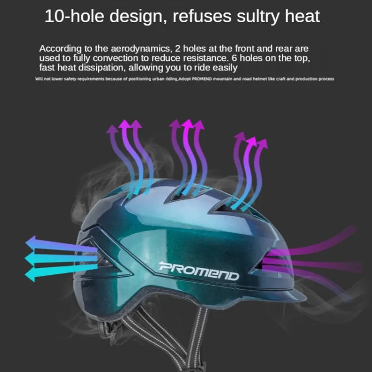 PROMEND 12H19 Summer Cool Motorcycle Riding Half Helmet Helmet Outdoor Off-Road Helmet With Tail Light, Size: Code(Black)