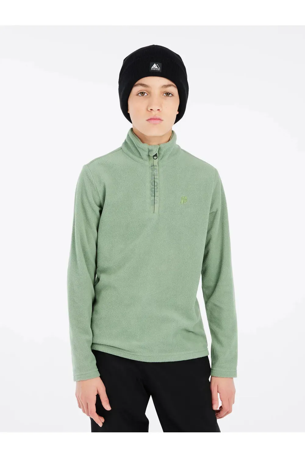Protest Perfecty Junior 1/4 Zip Top Marl Green