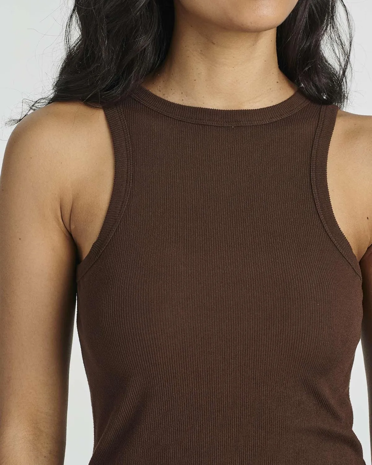 Real Essentials 3 Pack: Women's Mini Ribbed Jersey Tank Sleeveless High Neck Dress