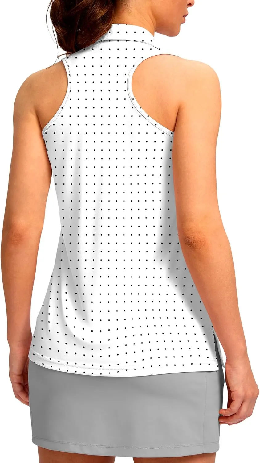 SANTINY Womens Sleeveless Golf Shirt Racerback V Neck Tank Tops Quick Dry Tennis Collared Polo Shirts for Women