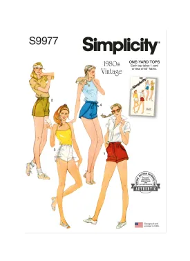 Simplicity Sewing Pattern 9977 Vintage 1980's Shorts