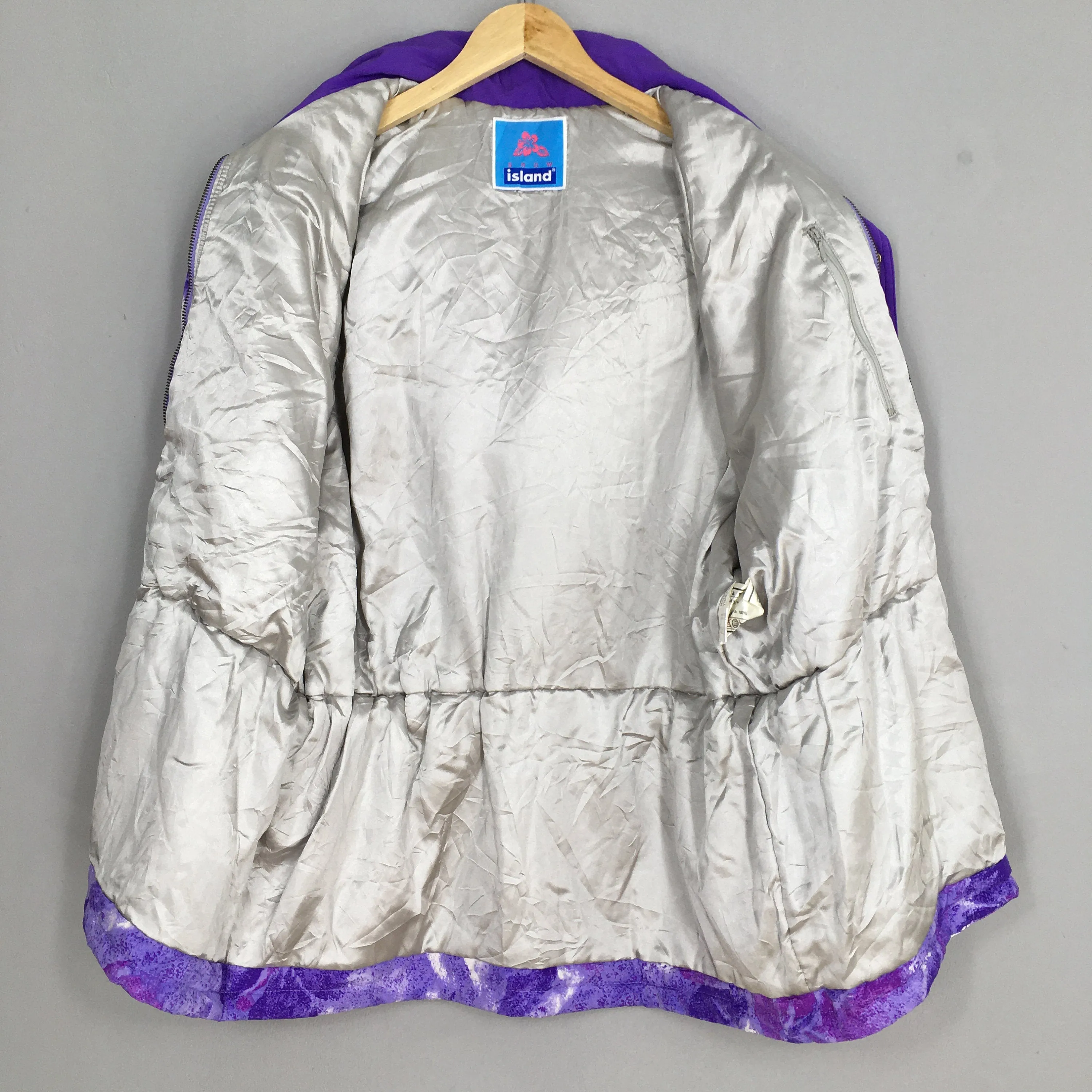 Snow Pop Art Flower Ski Wear Hoodie Jacket Large
