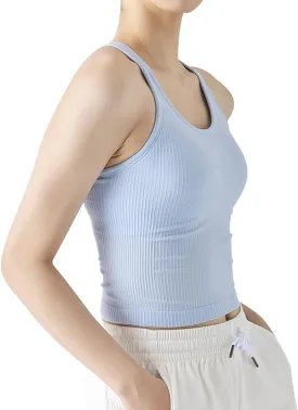 sphinx cat Ribbed Workout Short Racerback Tank Tops for Women with Built in Bra