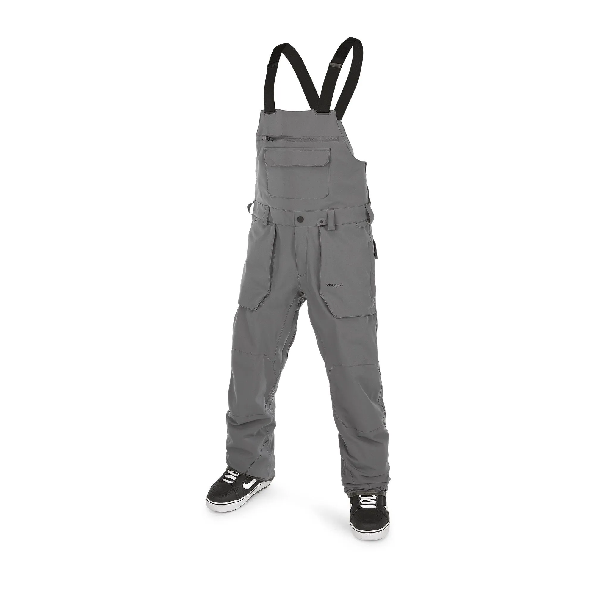 Volcom Roan Bib Snowboard Overalls - Dark Grey