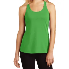 Womens Solid Gathered Racerback Tank