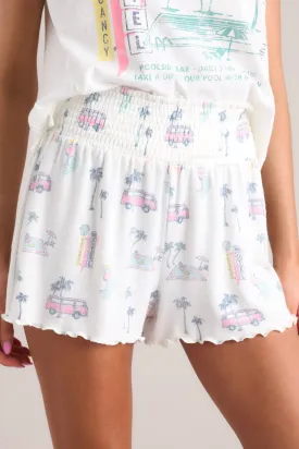 Z-Supply Dawn Staycation White Shell Shorts